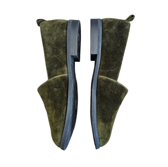 Eileen Fisher Demi 3 Velvet Loafers Olive‎ Green Women's Size 7.5 - Picture 6 of 9